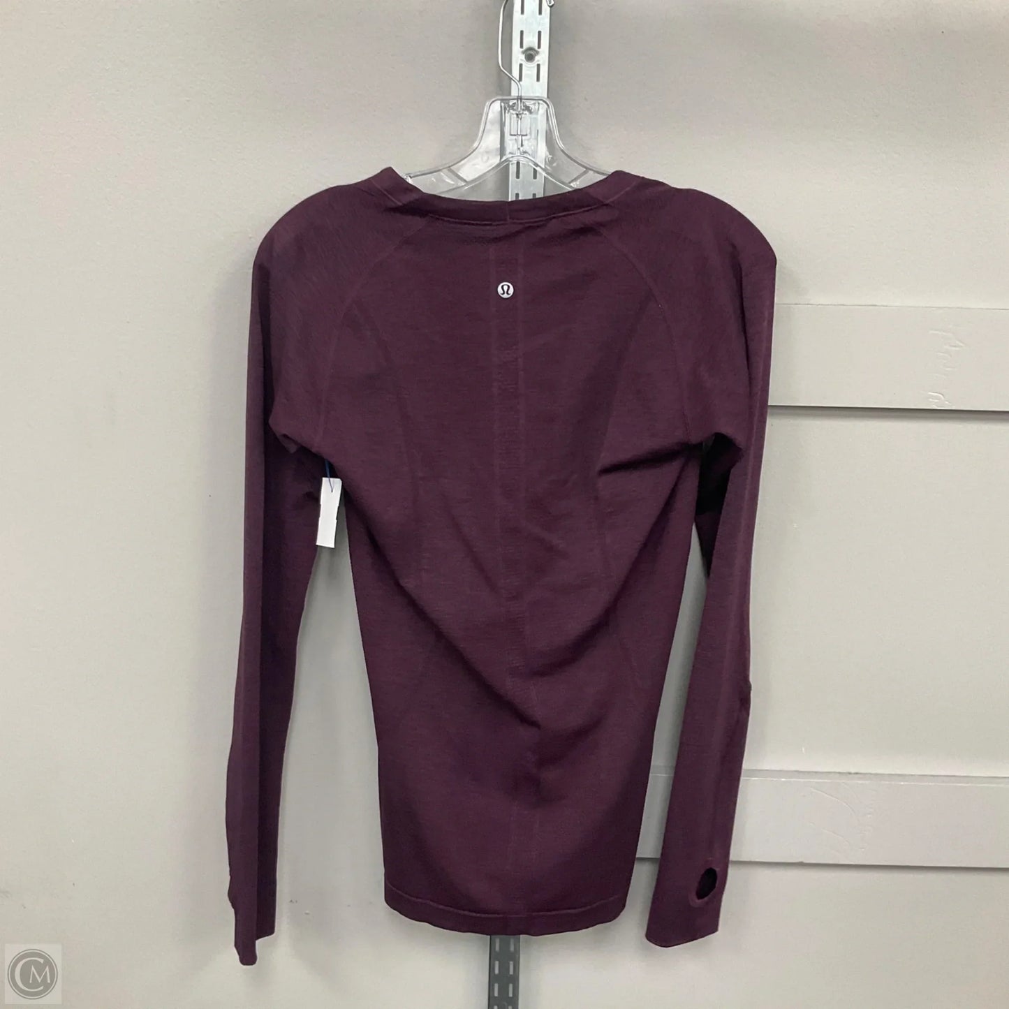 Athletic Top Long Sleeve Crewneck By Lululemon In Purple, Size: 8