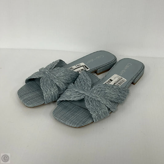 Sandals Flats By Calvin Klein In Blue, Size: 8.5