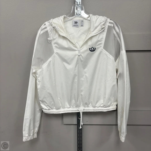 Jacket Windbreaker By Adidas In White, Size: Xs