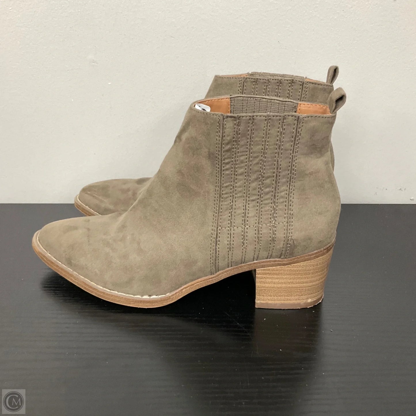 Boots Ankle Heels By Universal Thread In Grey, Size: 7.5