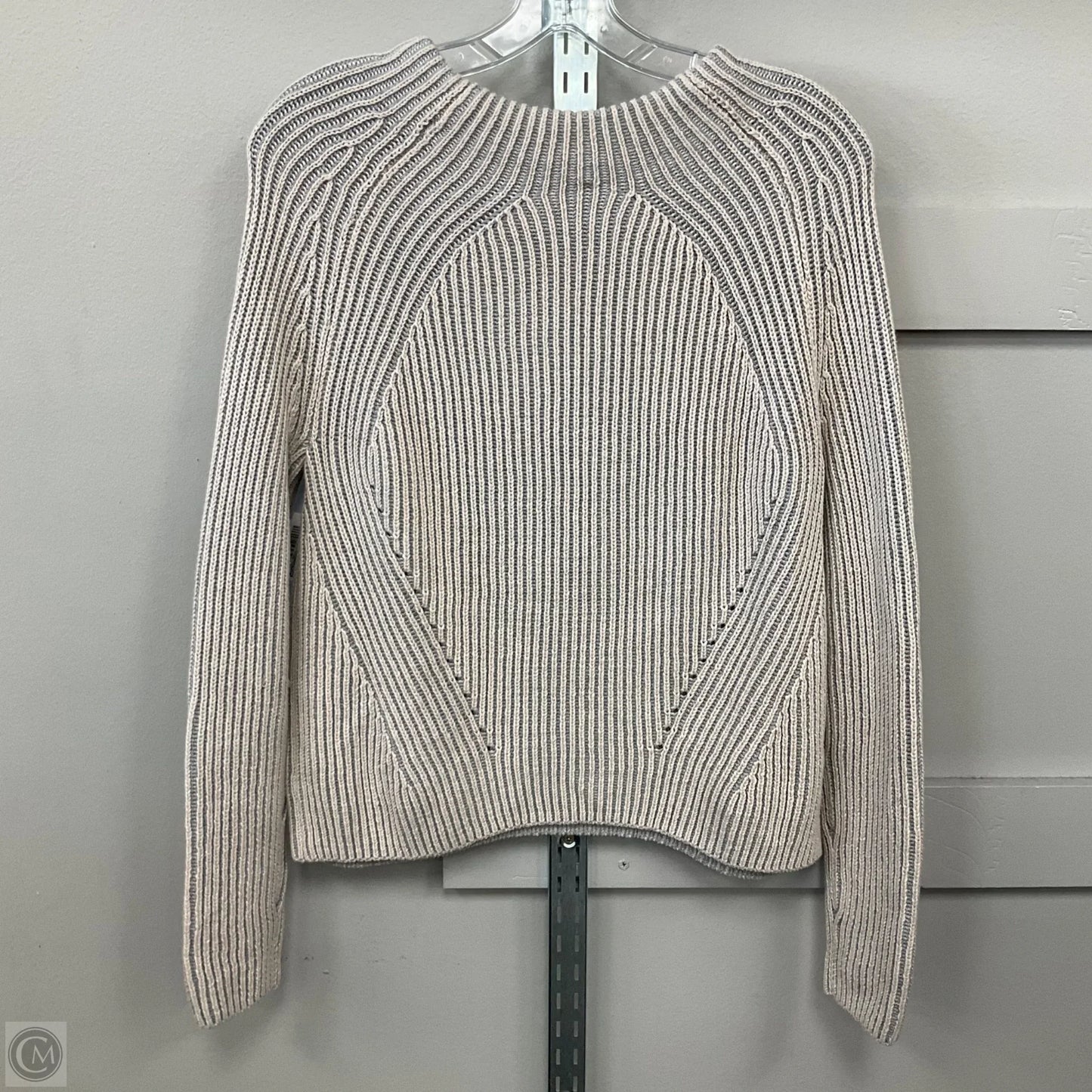 Sweater By Athleta In Cream & Grey, Size: S