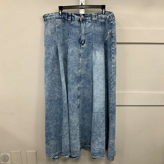 Skirt Maxi By Shein In Blue Denim, Size: 3X