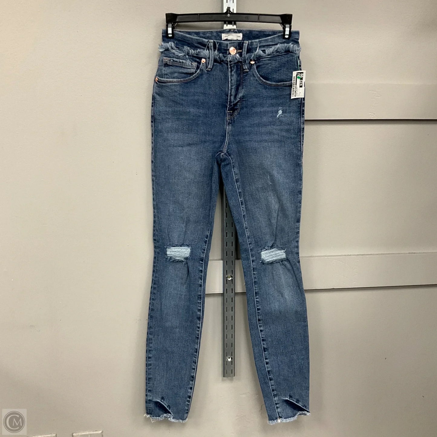 Jeans Skinny By Good American In Blue Denim, Size: 2