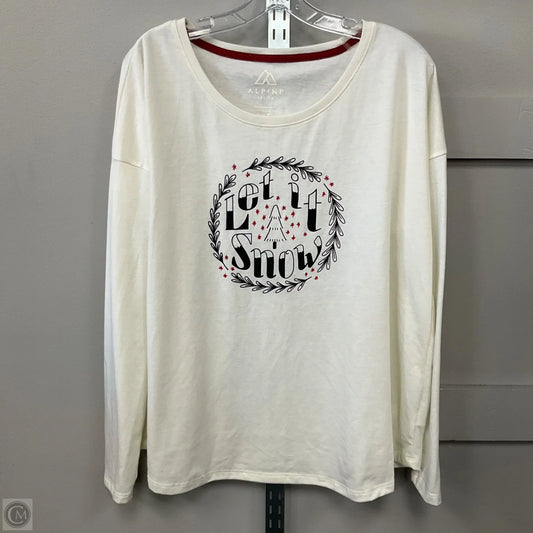 Top Long Sleeve Basic In Cream, Size: Xl