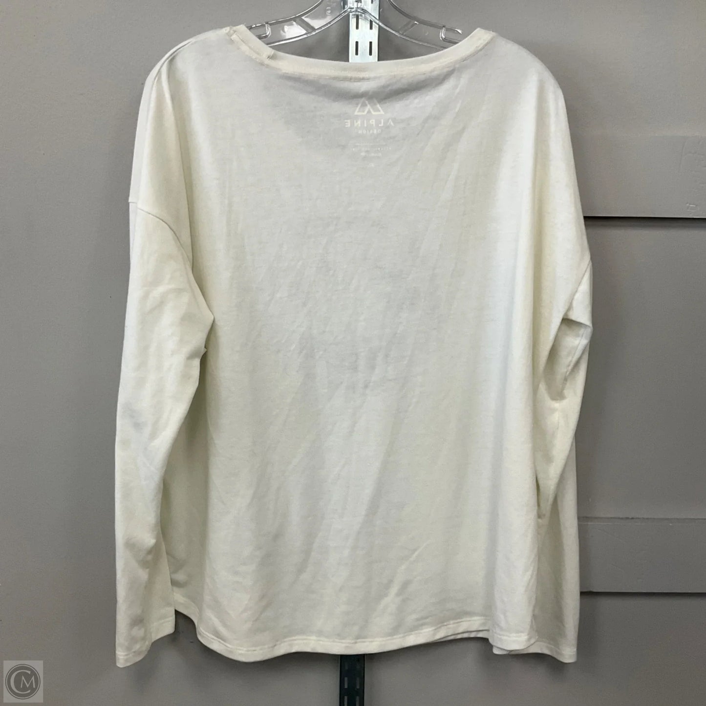 Top Long Sleeve Basic In Cream, Size: Xl