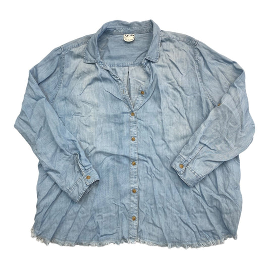 Top Ls By Arula In Blue, Size:2X