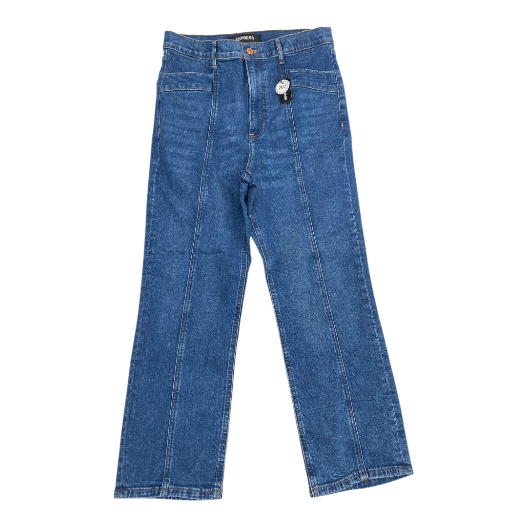 Jeans Straight By Express In Blue Denim, Size:10