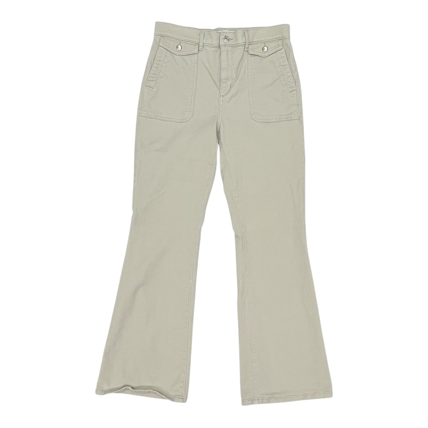 Jeans Flared By Loft In Cream Denim, Size:8