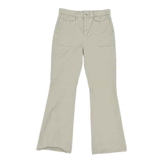 Jeans Flared By Loft In Cream Denim, Size:8
