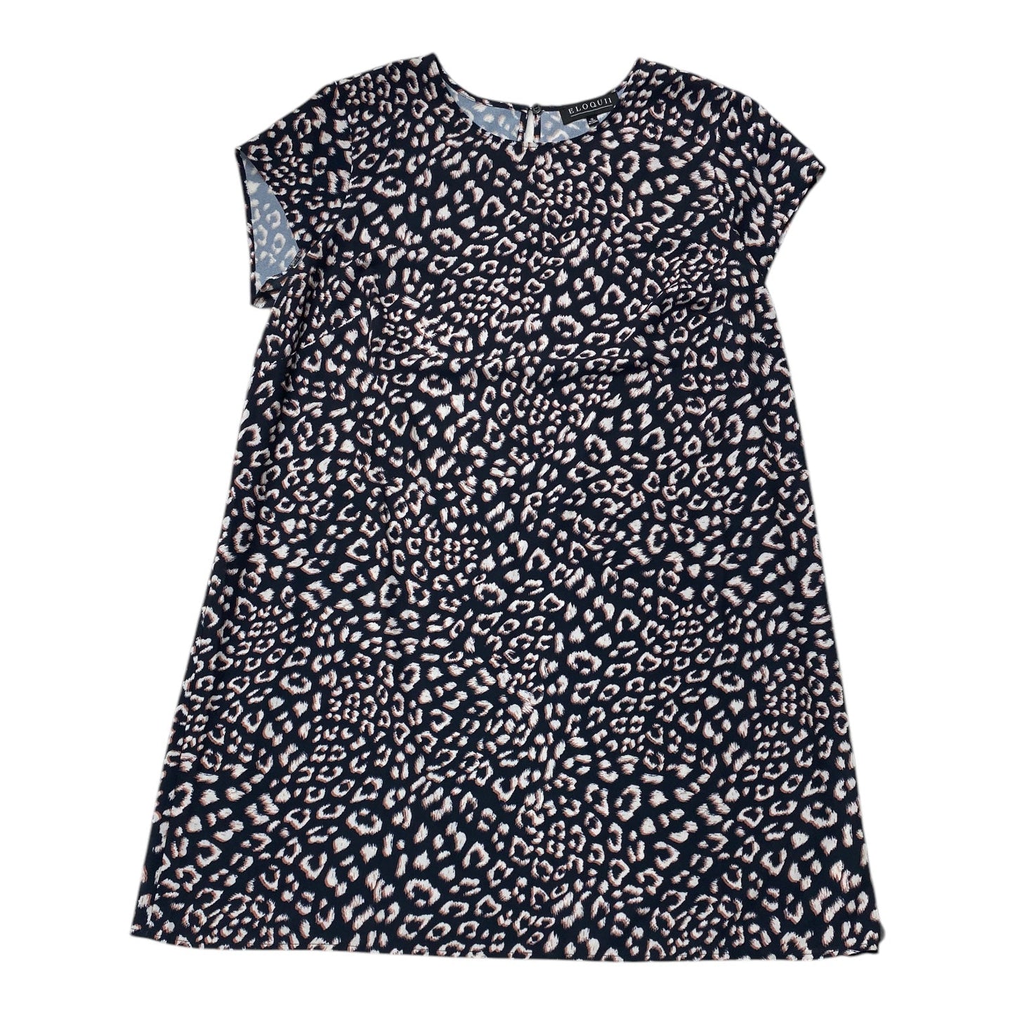 Dress Casual Short By Eloquii In Animal Print, Size:1X