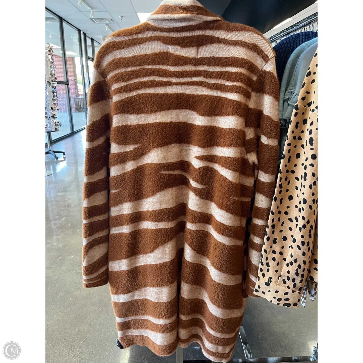Jacket Faux Fur & Sherpa By Liverpool In Tan, Size: L