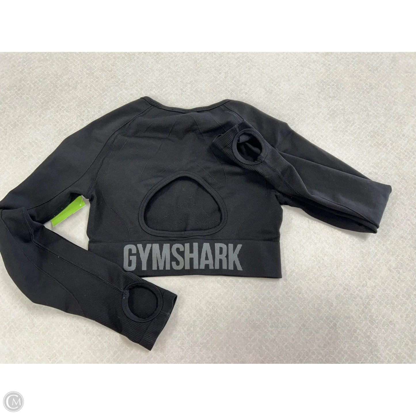 Athletic Top Long Sleeve Crewneck By Gym Shark In Black, Size: S