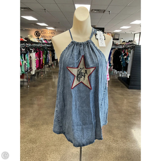 Top Sleeveless By Clothes Mentor In Blue Denim, Size: S