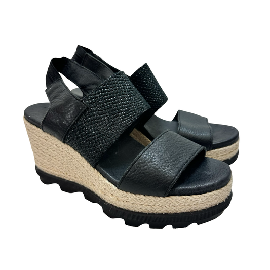 Shoes Heels Wedge By Sorel In Black & Tan, Size: 7.5