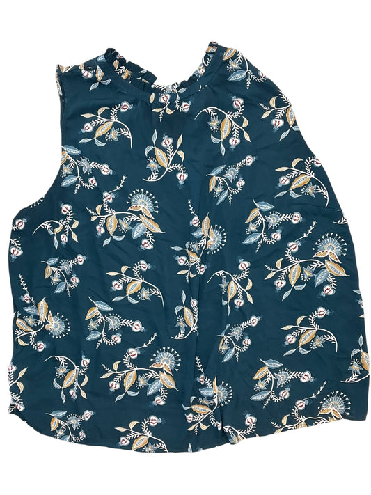 Blouse Sleeveless By Loft In Blue, Size:4X