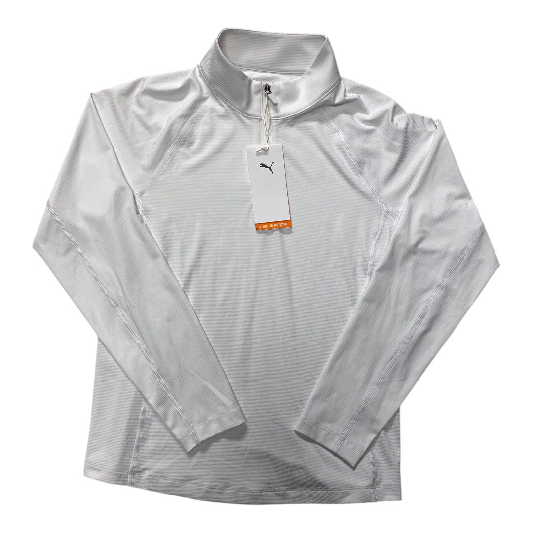 Athletic Top Ls Collar By Puma In White, Size:M