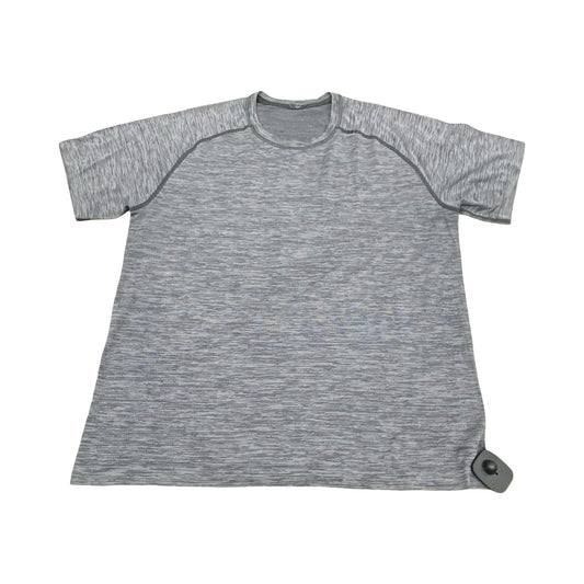 Athletic Top Ss By Lululemon In Grey, Size:L