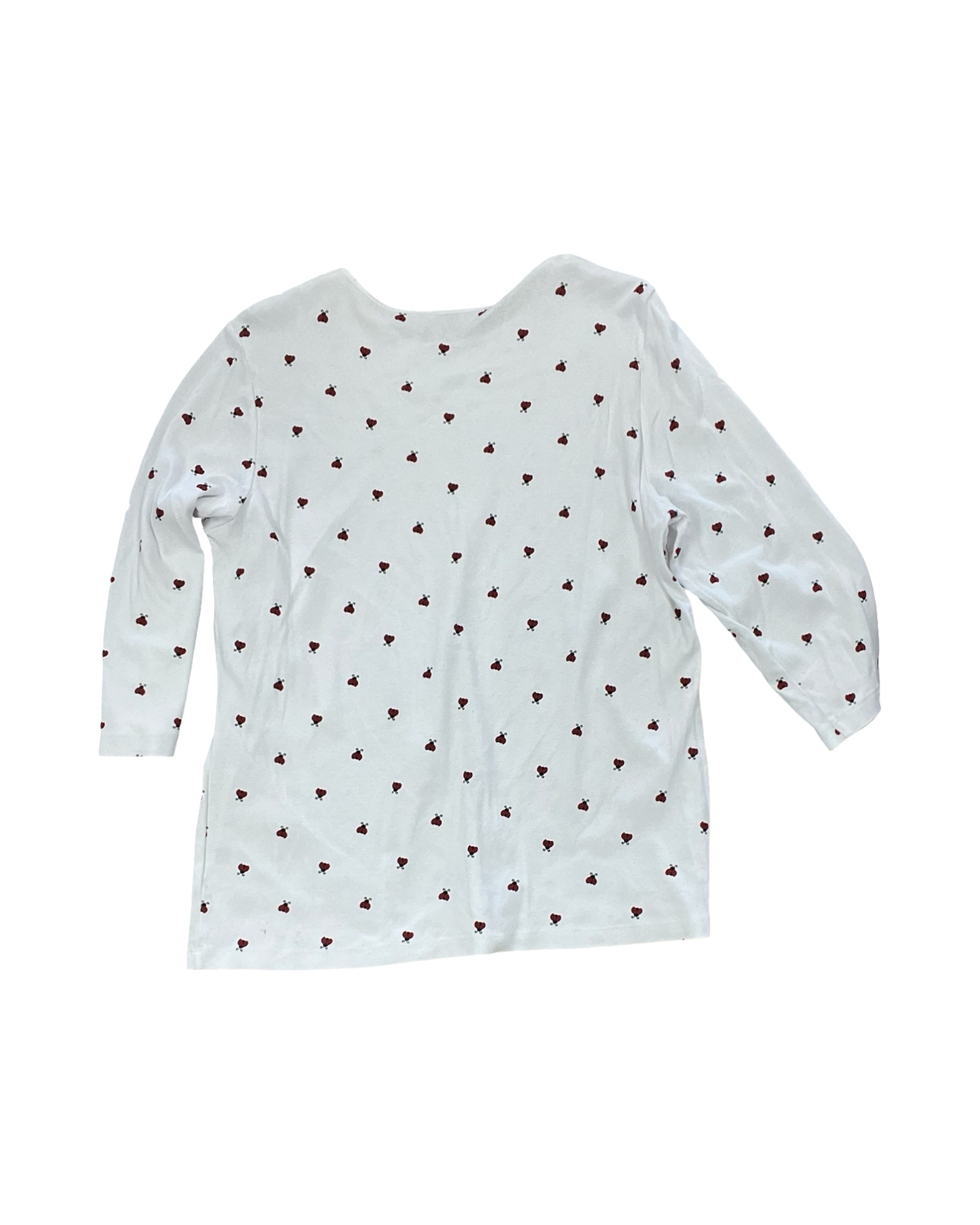 Top Ls By Christopher And Banks In Red & White, Size:Xl