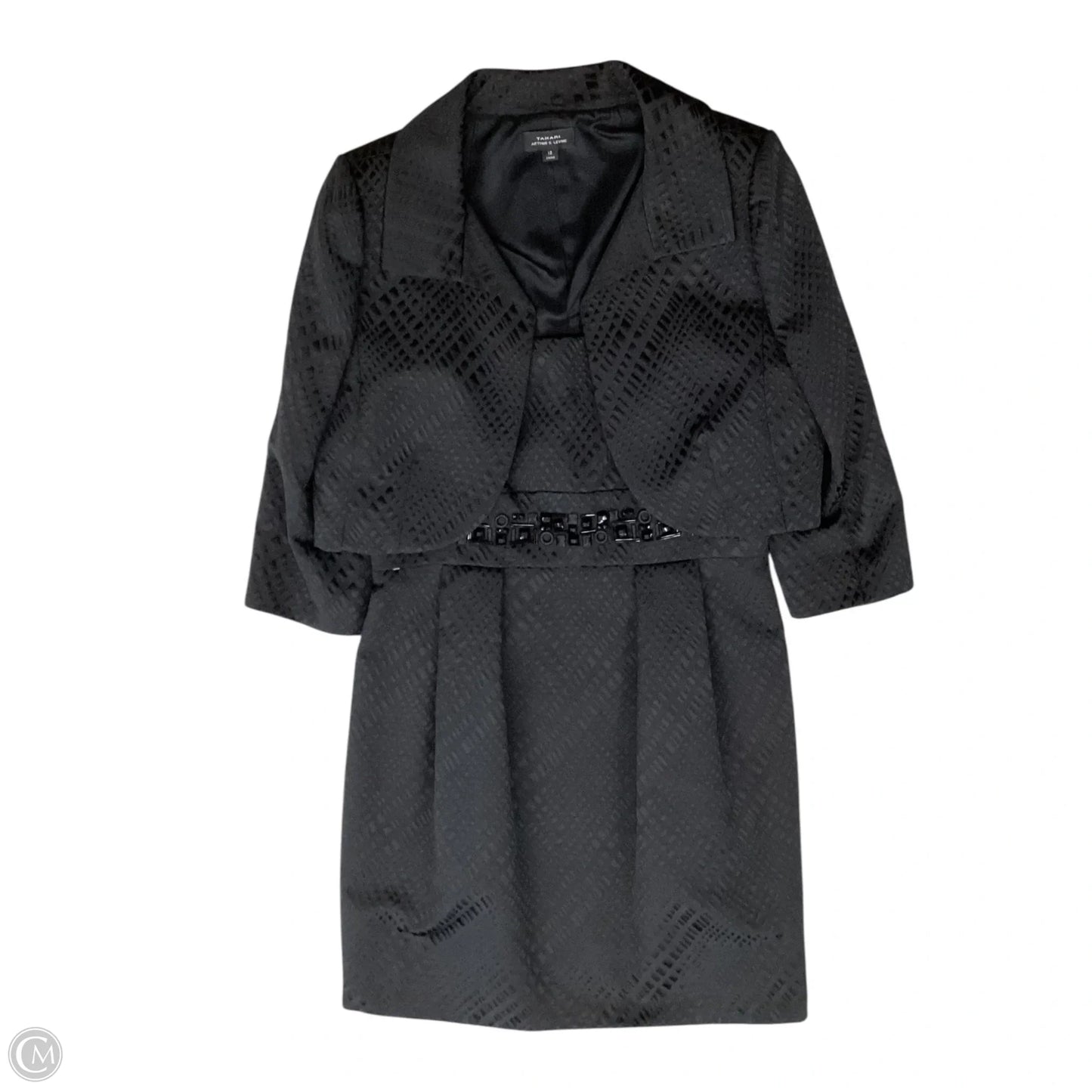 Dress Set 2pc By Tahari In Black, Size: 12