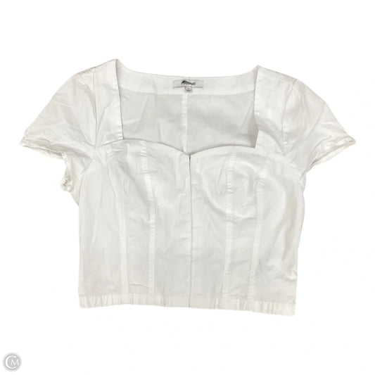 Top Short Sleeve By Madewell In White, Size: S