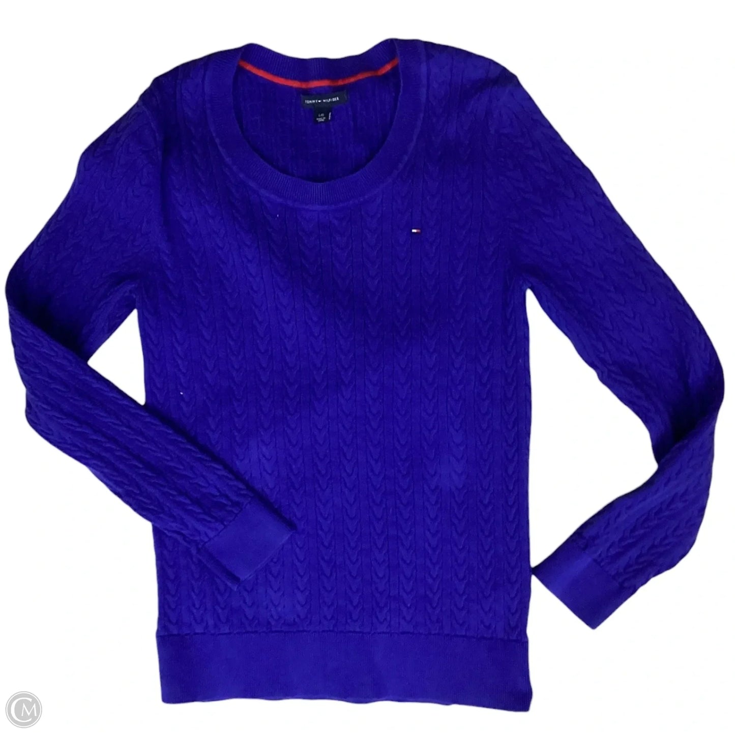 Sweater By Tommy Hilfiger In Purple, Size: L