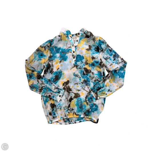 Blouse Long Sleeve By Cma In Teal, Size: Xs