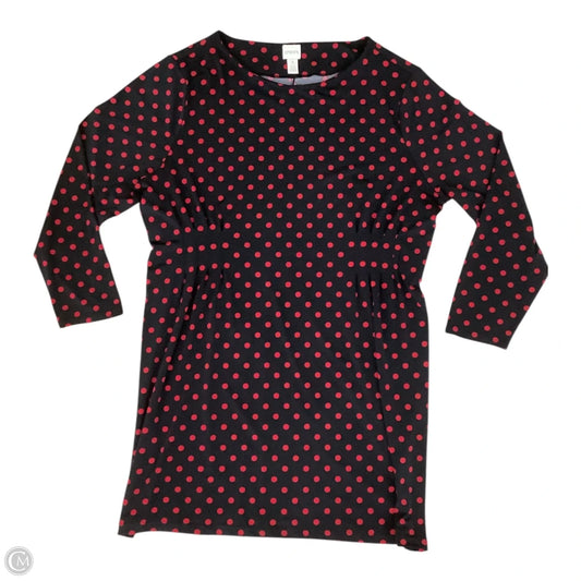 Dress Casual Midi By Chicos In Black & Red, Size: 0