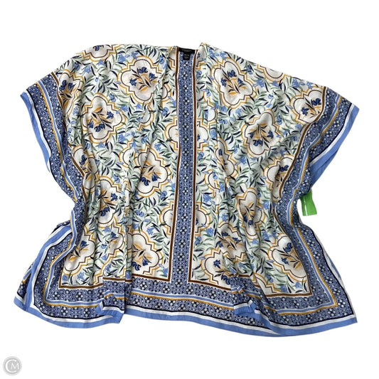 Kimono By Ann Taylor In Blue & Yellow, Size: Osfm