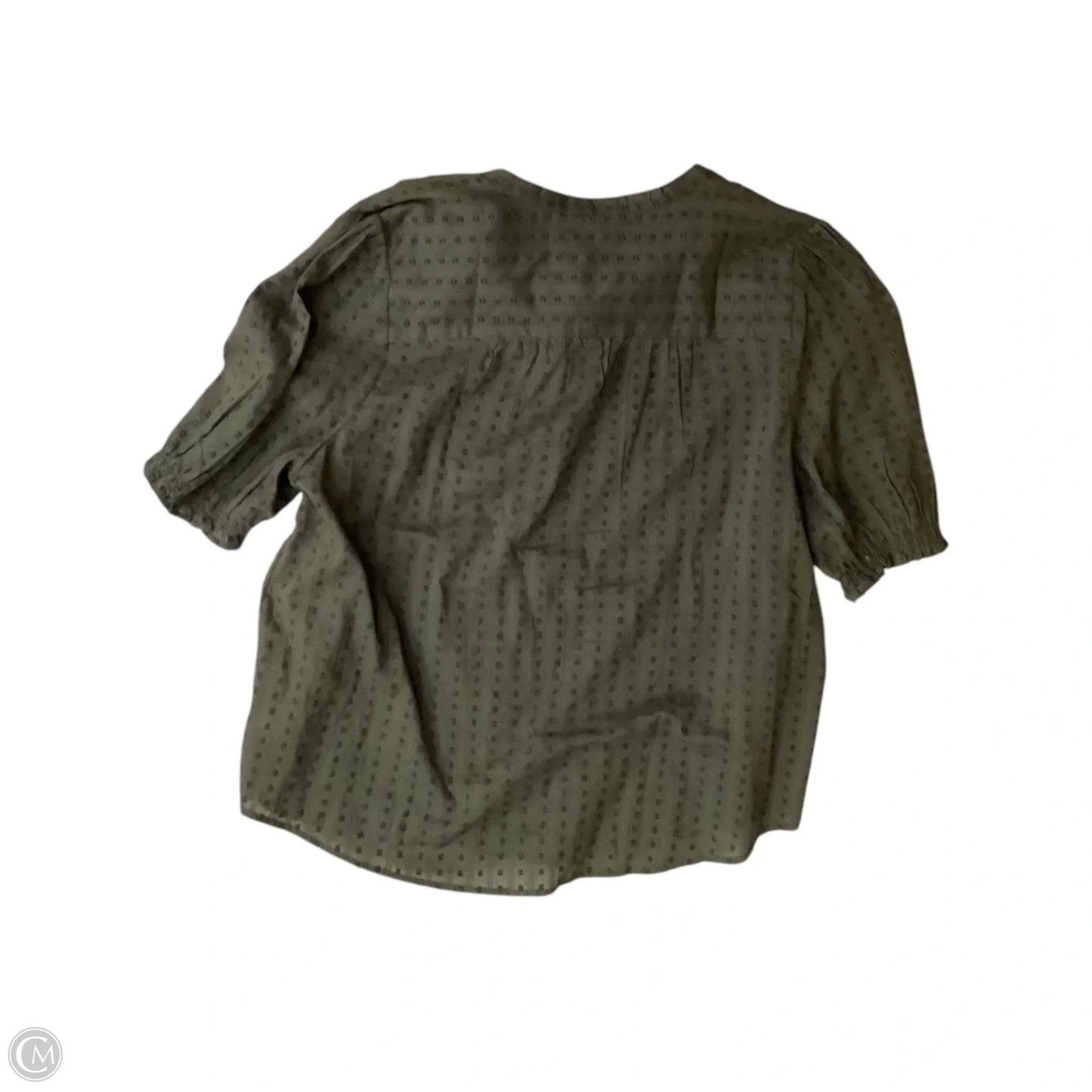 Blouse Short Sleeve By Lucky Brand In Green, Size: Xl
