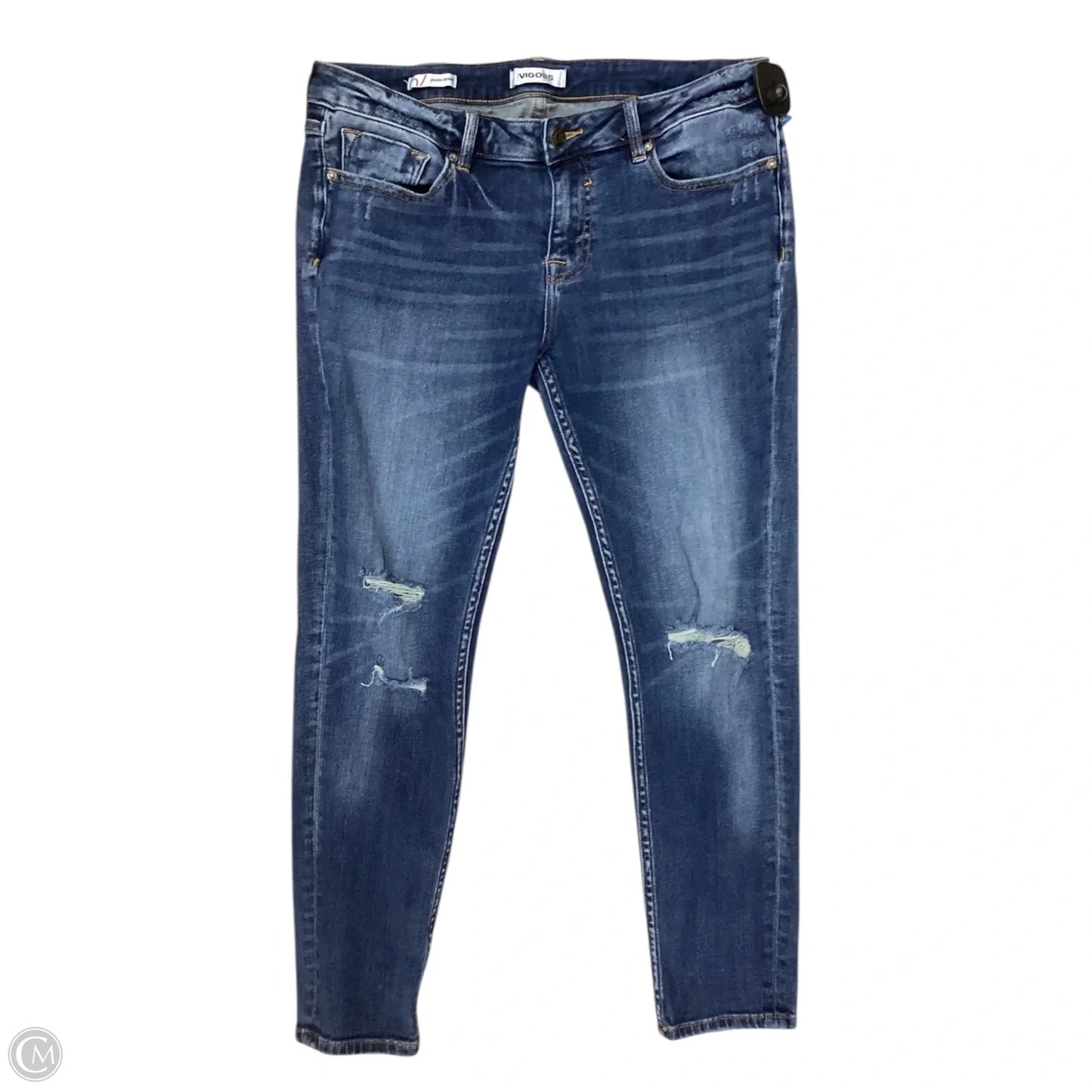 Jeans Skinny By Vigoss In Blue Denim, Size: 8