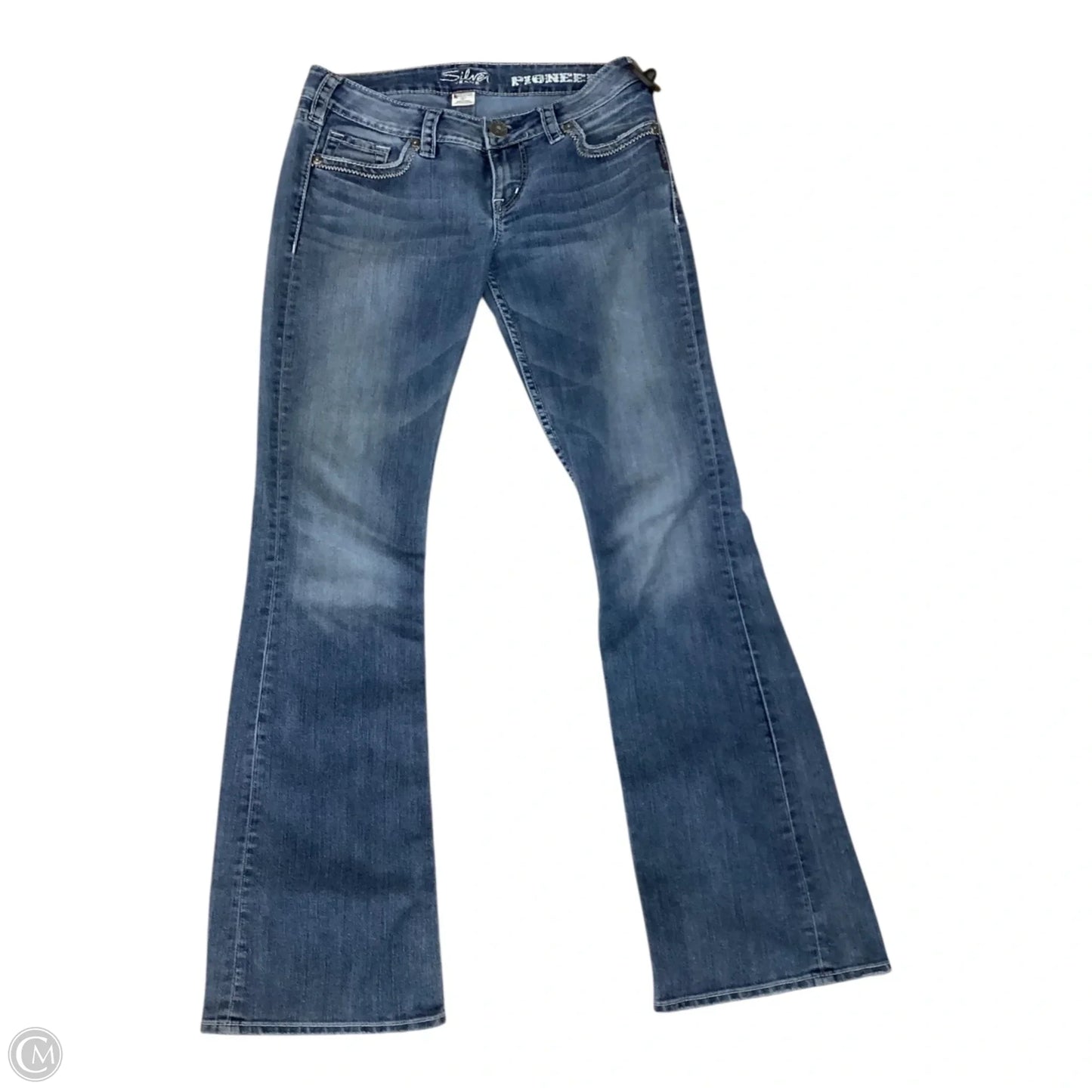 Jeans Boot Cut By Silver In Blue Denim, Size: 6