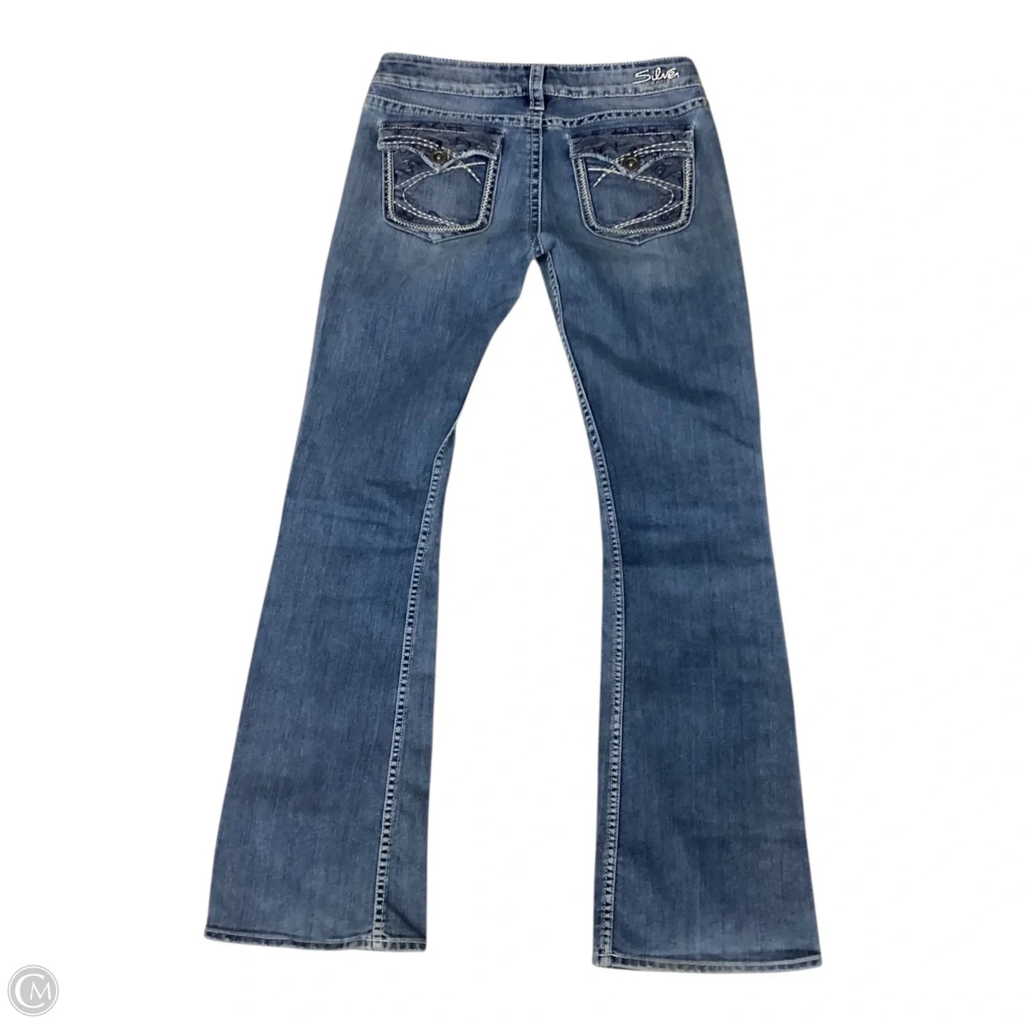 Jeans Boot Cut By Silver In Blue Denim, Size: 6