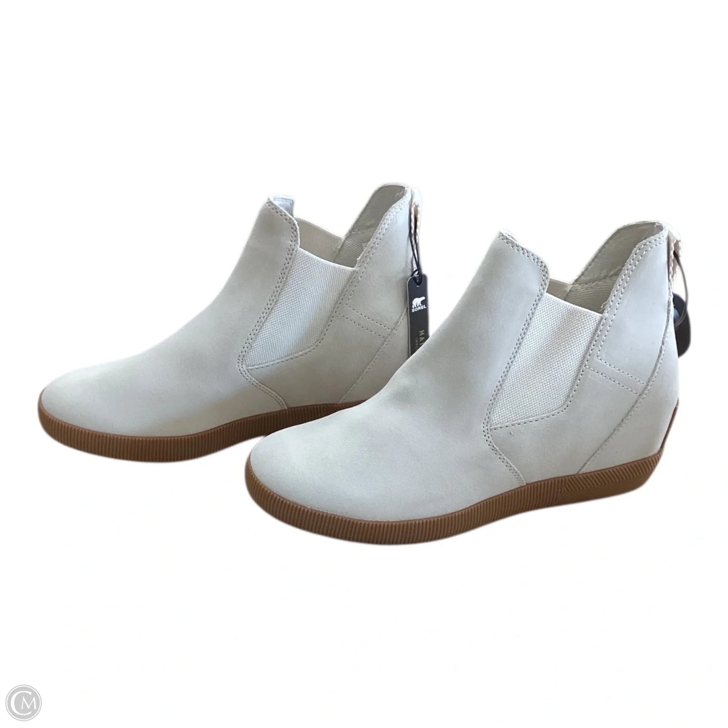 Boots Ankle Heels By Sorel In Cream, Size: 9