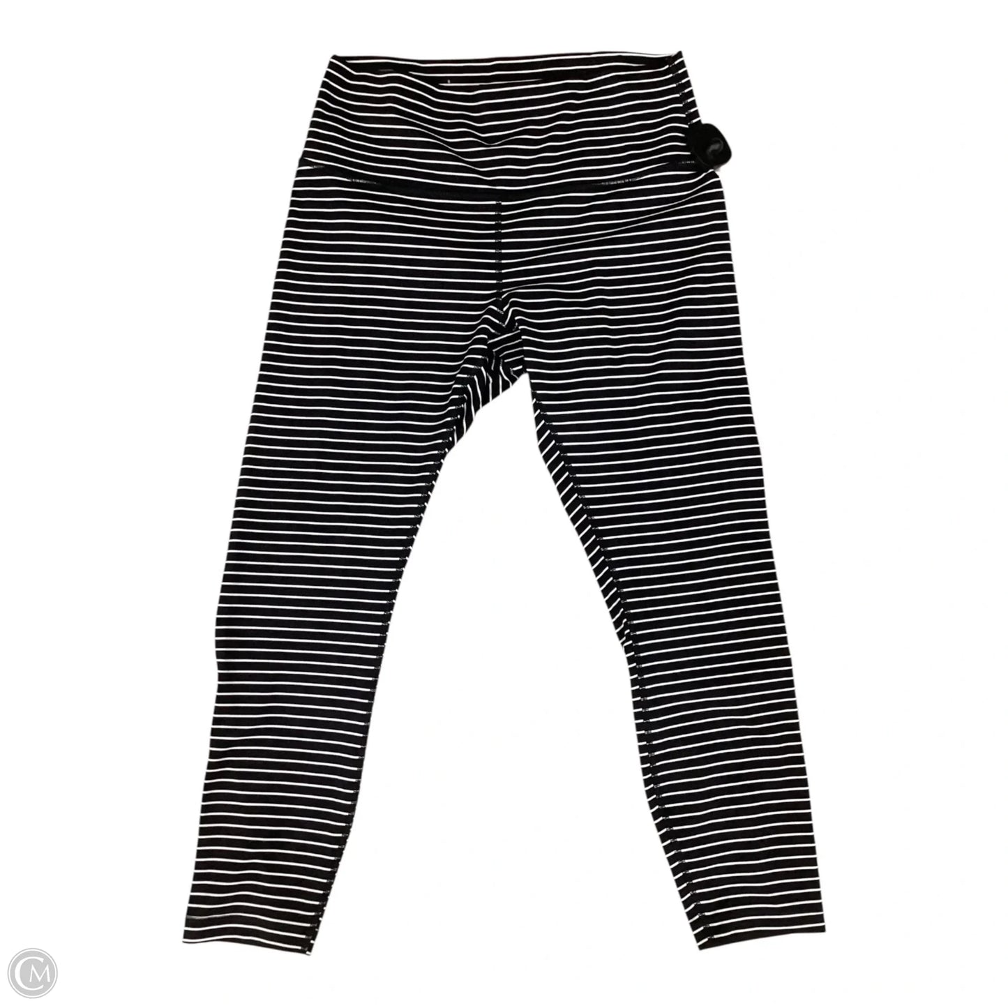 Athletic Leggings By Lululemon In Black & White, Size: L
