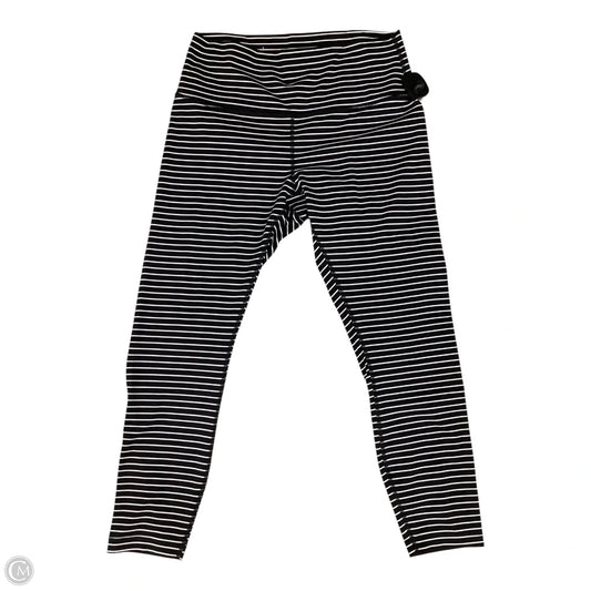 Athletic Leggings By Lululemon In Black & White, Size: L