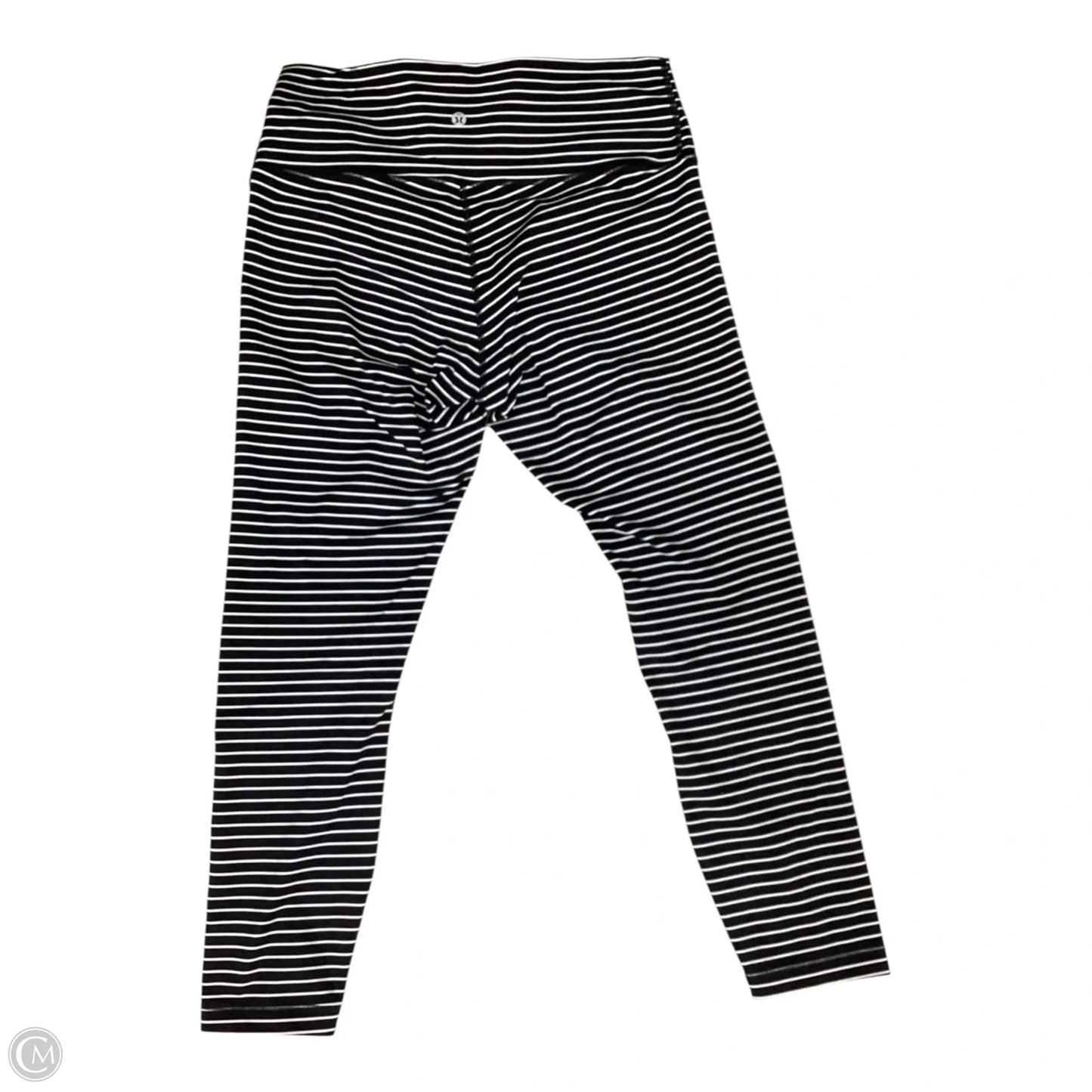 Athletic Leggings By Lululemon In Black & White, Size: L