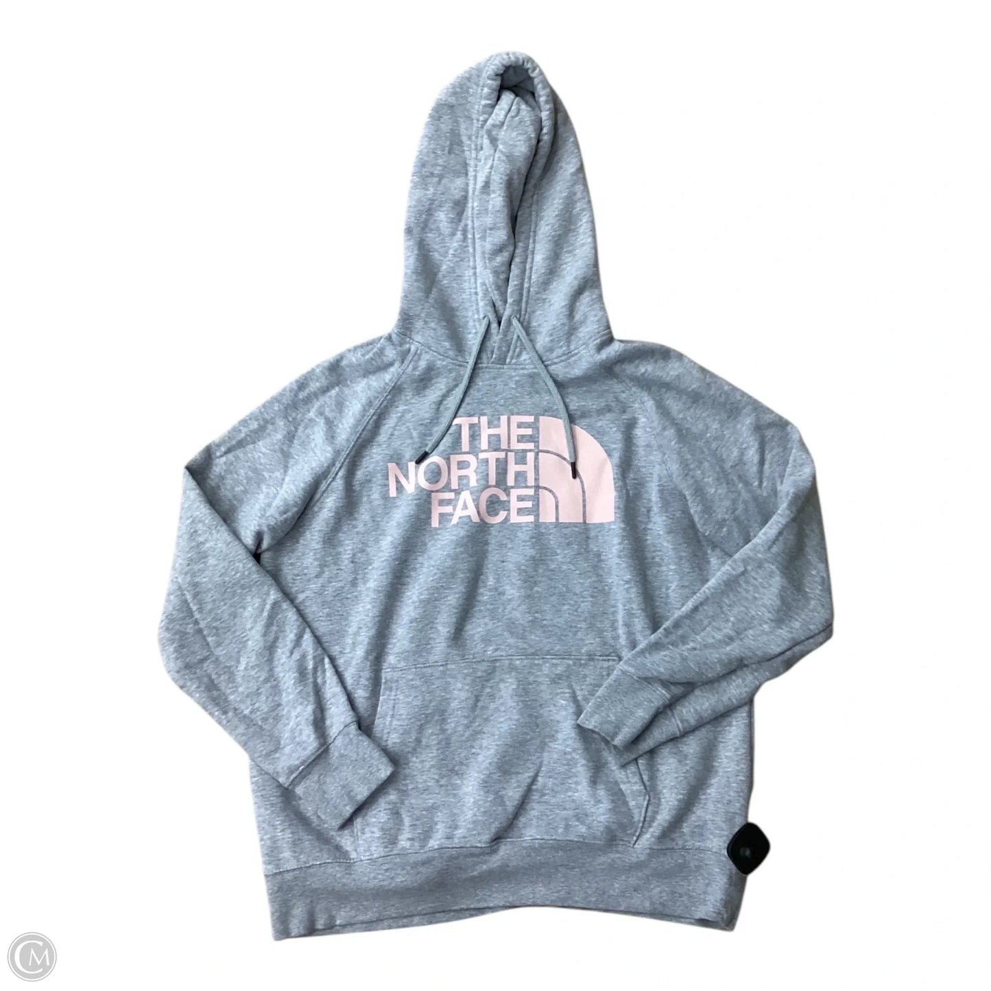 Athletic Sweatshirt Hoodie By The North Face In Grey, Size: L