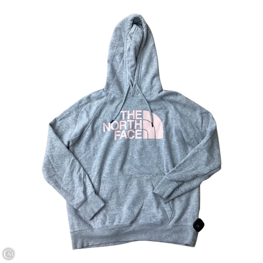 Athletic Sweatshirt Hoodie By The North Face In Grey, Size: L