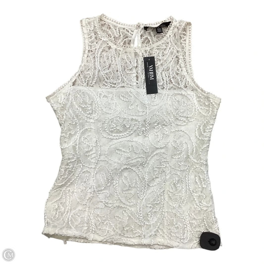 Blouse Sleeveless By White House Black Market In Cream, Size: S