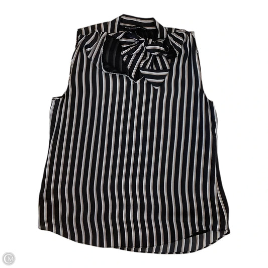 Blouse Sleeveless By White House Black Market In Black & Gold, Size: Xs