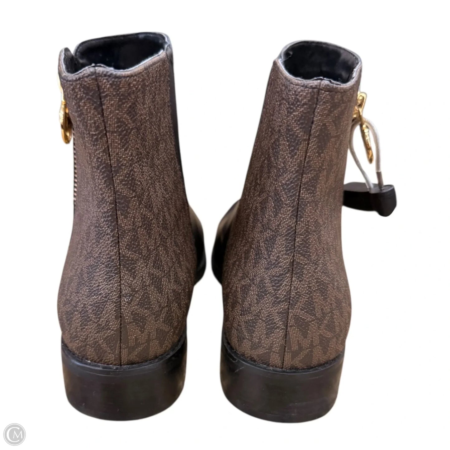 Boots Designer By Michael Kors In Black & Brown, Size: 10