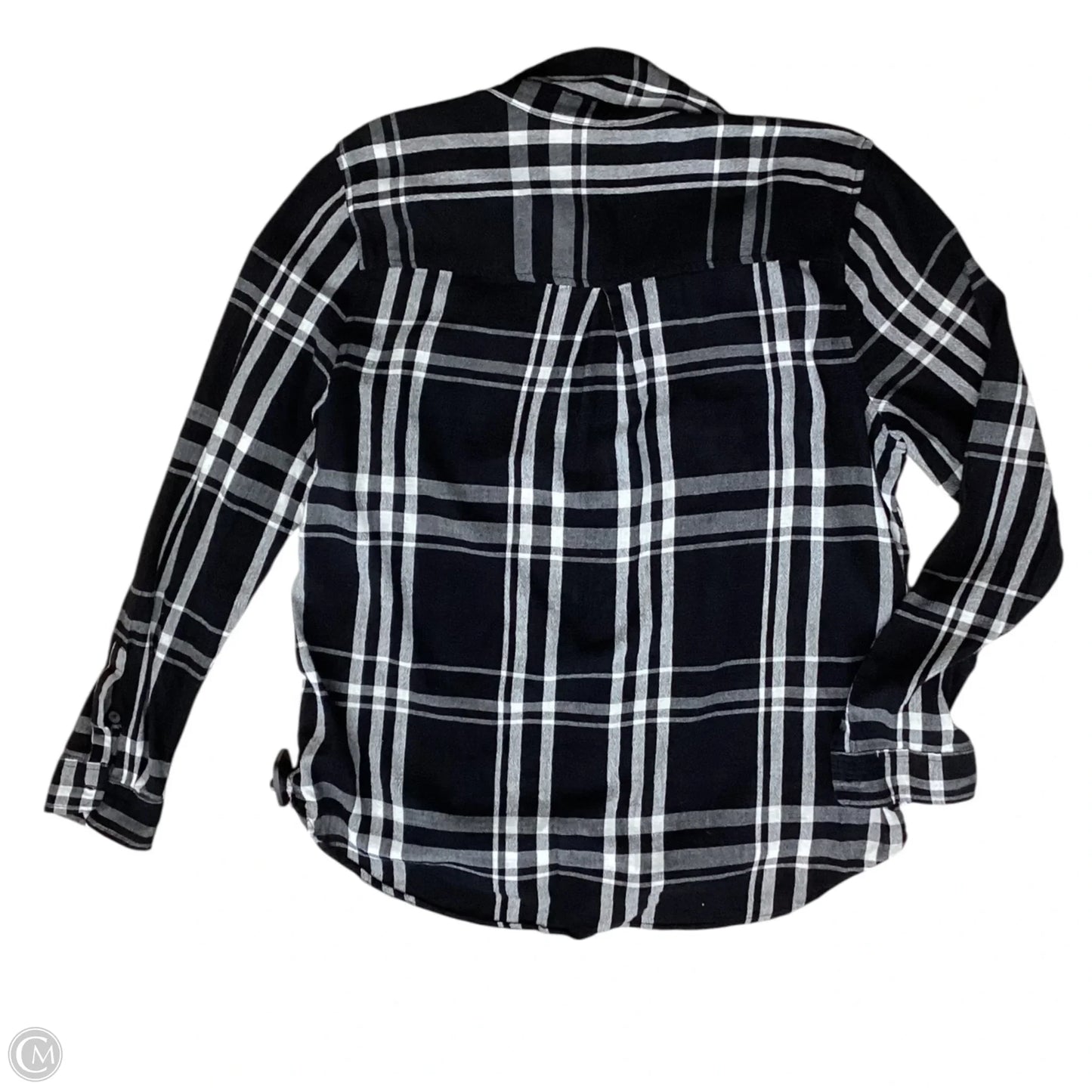 Top Long Sleeve By Lucky Brand In Black & White, Size: Xl