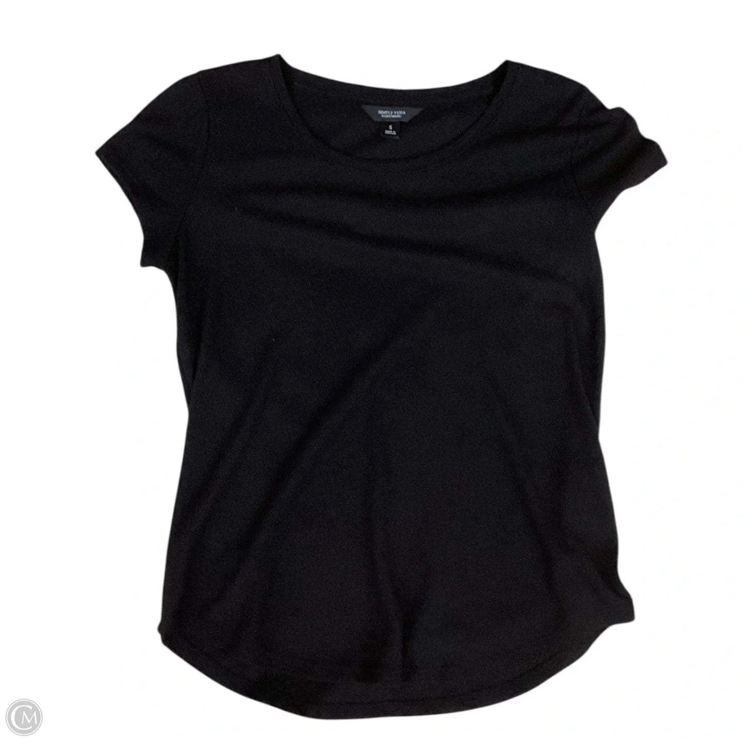 Top Short Sleeve By Simply Vera In Black, Size: S