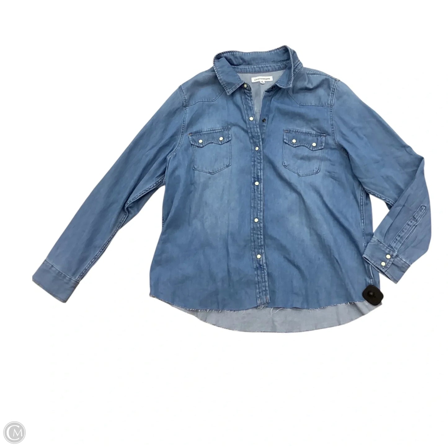 Jacket Denim By Lucky Brand In Blue, Size: Xl