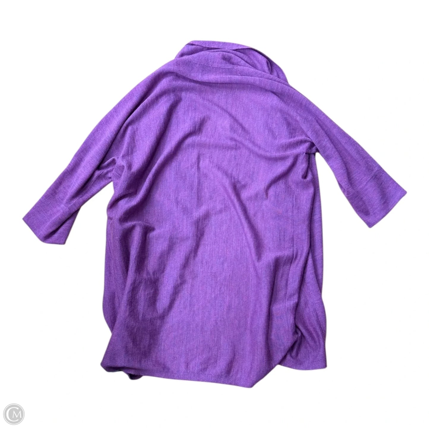 Sweater Cardigan By Eileen Fisher In Purple, Size: Mp