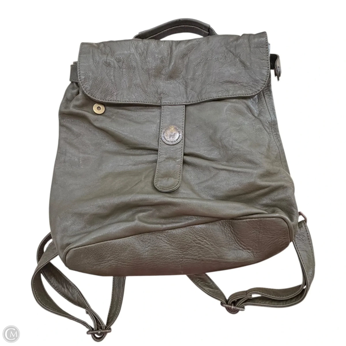 Backpack Leather By Clothes Mentor, Size: Medium