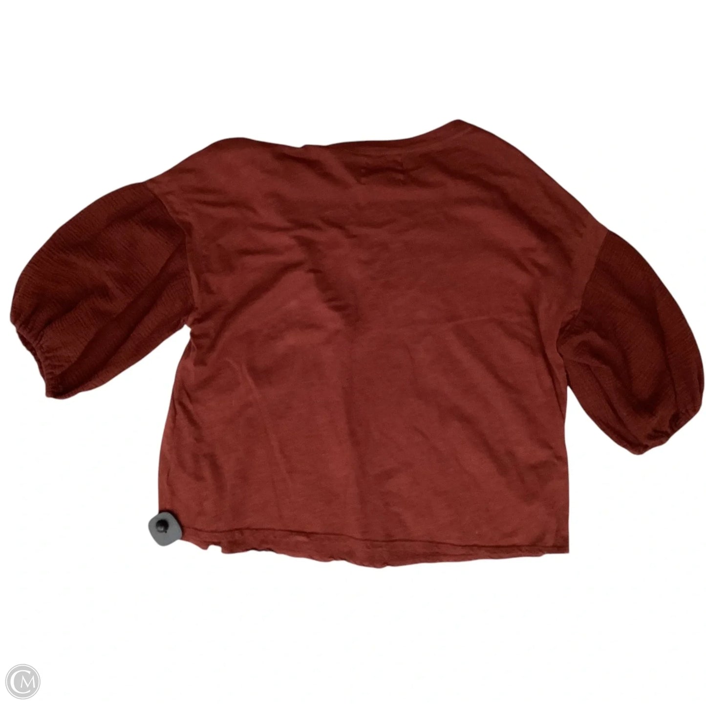 Top Short Sleeve By Anthropologie In Orange, Size: 1x