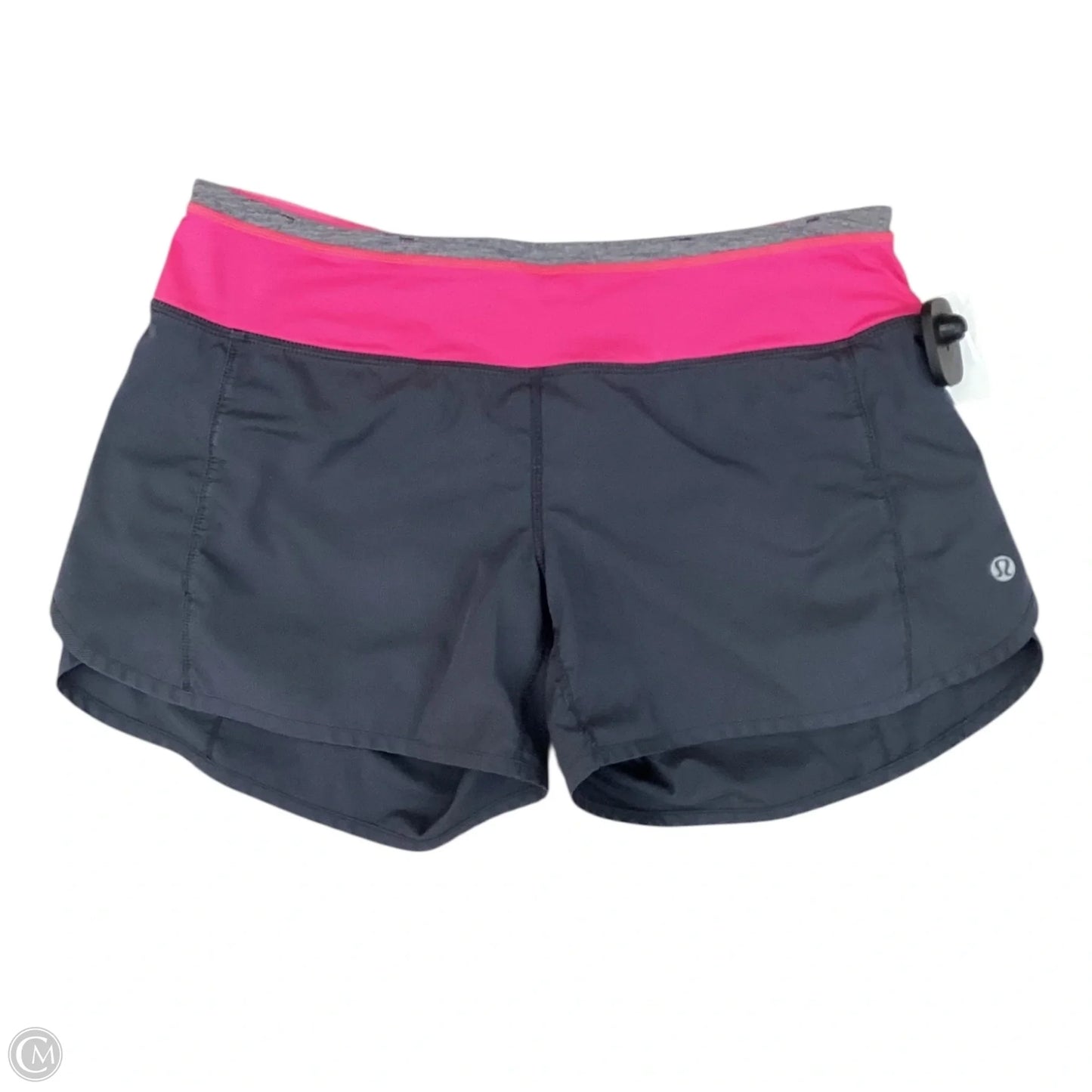 Athletic Shorts By Lululemon In Grey & Pink, Size: 6