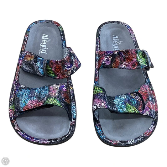 Sandals Heels Platform By Alegria In Multi-colored, Size: 8.5