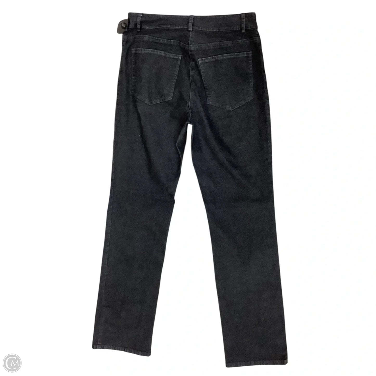 Jeans Straight By Eileen Fisher In Black Denim, Size: Xs